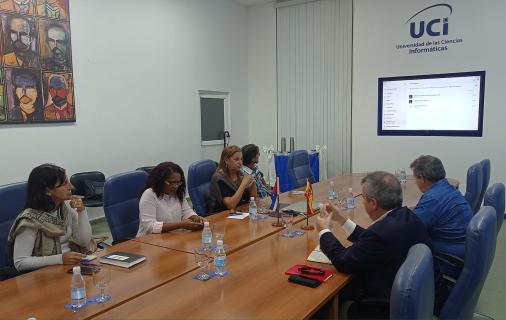 a visita que afianzó la cooperación mutua, evidenció las potencialidades de nuestra casa de altos estudios en el desarrollo de proyectos de investigación e innovación. Foto: José Manuel Castellanos Mecías